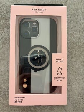 kate spade Black & White Stripe iPhone 13 Pro Max Case